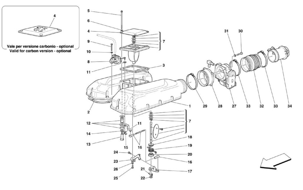 ferrari-360-modena-air-intake-manifold-cover-parts-diagram