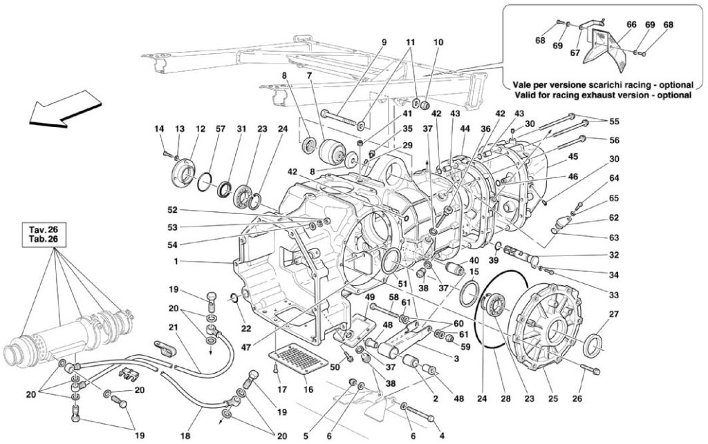 ferrari-360-modena-gearbox-cover-parts-diagram