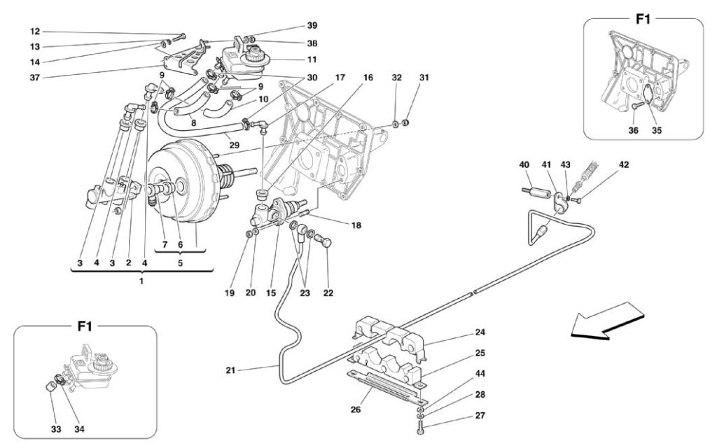 ferrari-360-modena-rhd-brakes-and-clutch-hydraulic-controls-parts-diagram