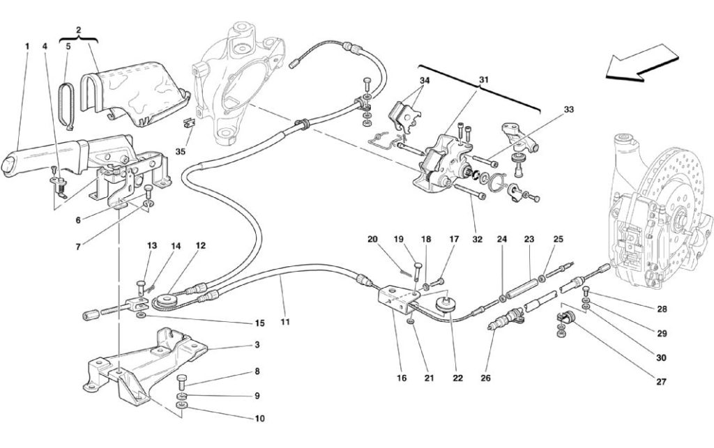 ferrari-360-modena-hand-brake-parts-diagram