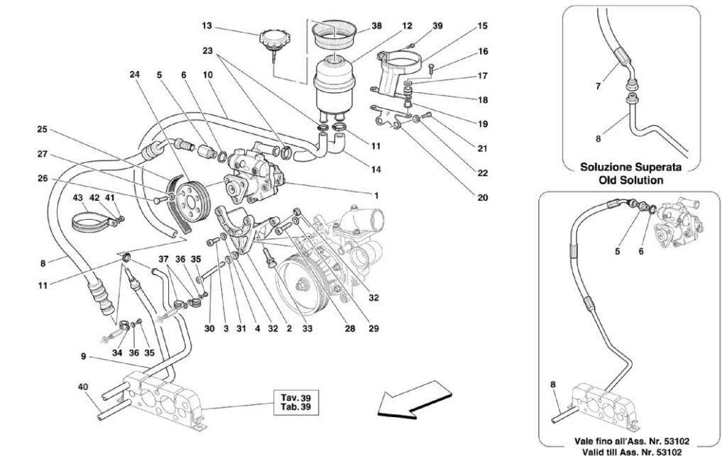 ferrari-360-modena-hydraulic-steering-pump-parts-diagram