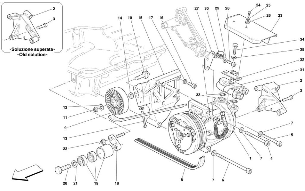 ferrari-360-modena-air-conditioning-compressor-parts-diagram