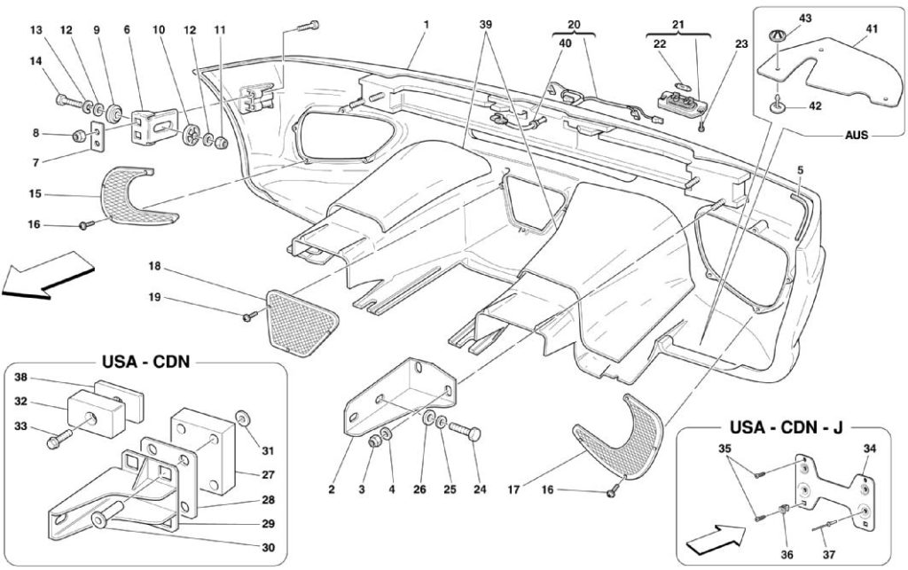 ferrari-360-modena-rear-bumper-parts-diagram