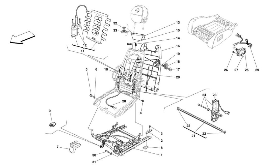 ferrari-360-modena-electric-seat-guide-parts-diagram