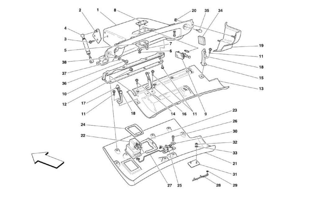 ferrari-360-modena-glove-box-parts-diagram