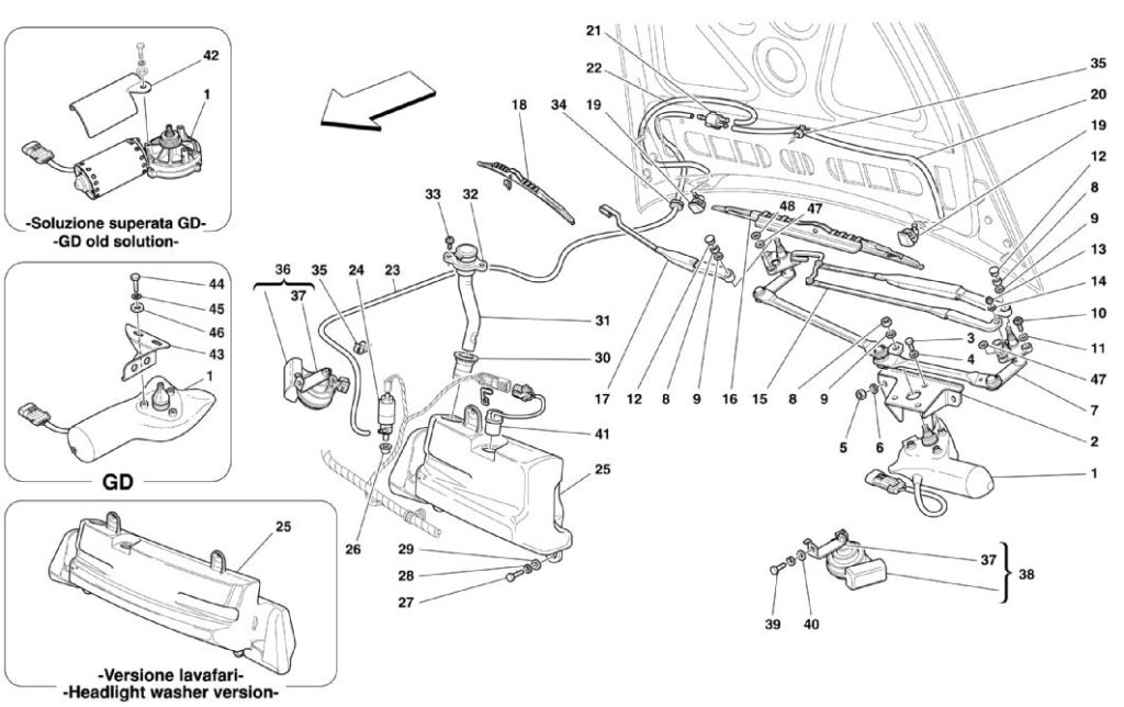 ferrari-360-modena-windshield-washer-reservoir-and-horn-parts-diagram