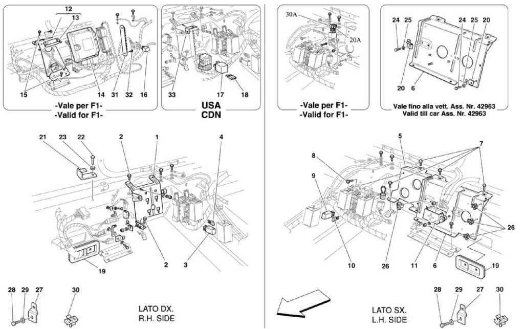 ferrari-360-modena-rear-passenger-controls-parts-diagram