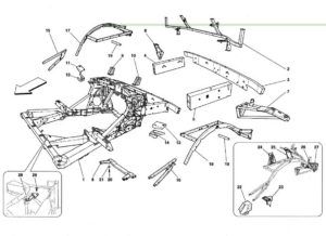 ferrari-458-rear-frame-elements-parts-diagram
